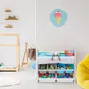 Relaxdays Kinderregal, 6 Boxen, 4 Stofffächer, Lagerfeuer Produktbild-Vorschau 13