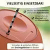 Plastard Blumenschale Terrakotta Ø 25 cm mit Untersetzer - Produktbild-Vorschau 3