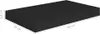 A black rectangular shelf with dimension labels. Podgląd zdjęcia produktu