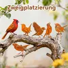 5er-Set rostige Vogel-Deko, Outdoor-Wandvögel, Garten- und Produktbild-Vorschau 3