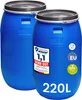 Set 2x 220 Liter Weithalsfass mit Deckel HDPE Produktbild-Vorschau 2