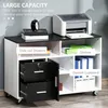 HOMCOM Hilfsbüromöbel-Aktenschrank mit Rollen, Regalen und Produktbild-Vorschau 4