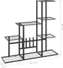 vidaXL Stojan na květiny 94,5x25x88 cm Černý kov Náhled obrázku produktu 7
