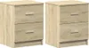Two identical wooden nightstands with two drawers each, shown from the front. Náhľad obrázku produktu