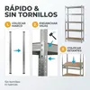 IvoQ Estantería – 180 x 90 x 40 cm – 5 baldas ajustables – Vista previa de la imagen del producto 5