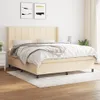 The Living Store Boxspringbett mit Matratze Creme 180x200 Produktbild-Vorschau 2