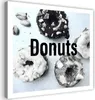 Leinwandbild schwarze und weiße donuts 30x30 cm Feeby grau Produktbild-Vorschau 1