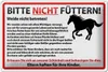 Blechschild  Hinweis füttern verboten Pferde, 30x20 cm, Produktbild-Vorschau 2