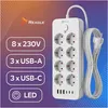 Reagle Steckdosenleiste 3m 8 Steckdosen 230V 6 USB Produktbild-Vorschau 2