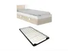 Ausziehbares Bett 2 x 90 x 190 cm - Natur und weiß + Rahmen Produktbild-Vorschau 1