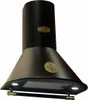 A black and gold range hood against a white background. Produktbild-Vorschau