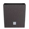 Bloempot, rietenlook, bruin, vierkant, 32x32x32,5 cm, Productafbeelding-voorbeeld 3