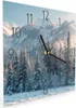 Wanduhr aus Glas mit Motiv Schneebedeckte Berge- 30 x 30 cm Produktbild-Vorschau 2