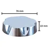 A chrome-plated cap with dimensions indicated by measurement lines and text. Produktbild-Vorschau