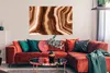 MuchoWow® Poster Achat - Braun - Gold - Geode Stein 120x80 Produktbild-Vorschau 2