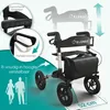 ELONEO inklapbare rollator met zitplaats, outdoor rollator Productafbeelding-voorbeeld 7