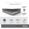 Marketing image for an air mattress showing its features and construction. Produktbild-Vorschau