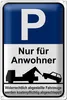 Blechschild Parken 40x30cm Parkplatzschild nur Anwohner Produktbild-Vorschau 1
