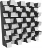 A 3D acoustic diffuser panel with a geometric pattern of white squares on a black background. Náhľad obrázku produktu