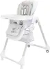 A white baby high chair with gray and beige accents, shown against a white background. Produktbild-Vorschau