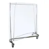 A clear protective cover on a rolling garment rack. Produktbild-Vorschau