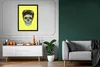 MuchoWow® Gerahmtes Poster Totenkopf - Frisur - Gelb - Produktbild-Vorschau 6