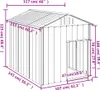 vidaXL Cuccia per cani con tetto antracite 117x153x123cm Anteprima dell’immagine prodotto 5