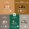 A collage of Nespresso coffee capsules with their names and descriptions. Produktbild-Vorschau