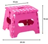 Klapphocker mit Fußstütze, rutschfest, rosa, 24 x 19 cm Produktbild-Vorschau 3