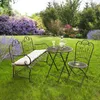 Sitzbank Provence Metall braun Antik Design – Gartenbank Produktbild-Vorschau 5