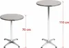 5-tlg Bistrogarnitur Balkonset Rund Ø 60cm Aluminium Stehtisch H70/110cm Produktbild-Vorschau