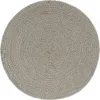 vidaXL Tischsets 6 Stk. Grau 38 cm Rund Baumwolle Produktbild-Vorschau 1