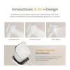 Marketing image showing different spray modes of a shower head and its self-cleaning silicone nozzles. Podgląd zdjęcia produktu