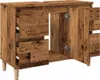vidaXL Mobiletto lavabo in legno vecchio 80x33x60 cm Anteprima dell’immagine prodotto 5