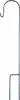 A black metal garden hook on a white background. Produktbild-Vorschau