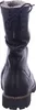A black leather boot with fur lining and laces, shown from the back. Anteprima dell’immagine prodotto