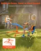 Two children are playing on a seesaw in a backyard. Náhled obrázku produktu