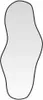 A product image of a mirror with an irregular shape.