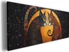 Wallario Premium Leinwandbild Katzen im Mondlicht in Größe Produktbild-Vorschau 1