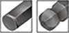Close-up view of two hexagonal bits, likely for a screwdriver or drill. Anteprima dell’immagine prodotto