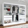 A white wardrobe with clothes and shoes inside. Produktbild-Vorschau