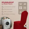 DETEX® Stuhlhussen 6er Set Rot Hochzeit Stretch  Dehnbar Produktbild-Vorschau 5