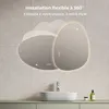 S'AFIELINA 60×45 cm Miroir asymétrique LED - miroir de Voir les images du produit 3