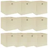 vidaXL Aufbewahrungsboxen 10 Stk. Creme 32x32x32 cm Stoff Produktbild-Vorschau 5