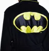Close-up of the back of a black robe with a yellow and black Batman logo. Podgląd zdjęcia produktu