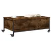 vidaXL salontafel met wielen, gerookt eikenhout, 91x55x34 Productafbeelding-voorbeeld 4