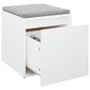 vidaXL Cassettiera bianca 40,5x40x40 cm in materiale Anteprima dell’immagine prodotto 4