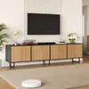Merax TV-Schrank mit 4 Türen, TV Lowboard mit Metallbeinen Produktbild-Vorschau 2