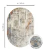 Kurzflorteppich 160 x 230 cm Beige-Blau modern abstraktes Produktbild-Vorschau 3