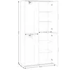 BEAUTYSOFA | Kleiderschrank LANO 100 cm Weiß Schrank mit Produktbild-Vorschau 4